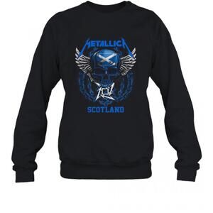 Skull Metallica Scotland Flag T-Shirt